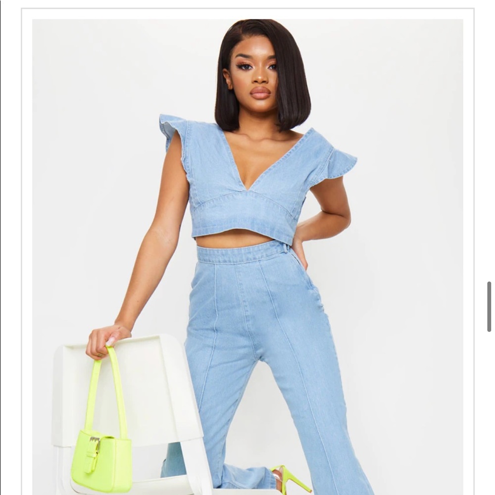 NEW denim two piece- denim shirt and jeans